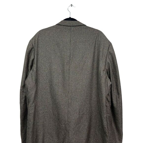 Joseph Abboud Mens Sport Coat Blazer Silk‎ Wool Super 100's Houndstooth Size 48L - Picture 7 of 7